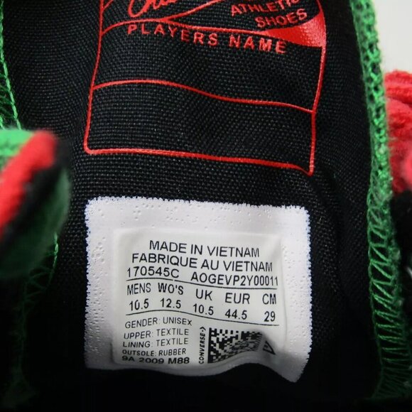 NEW CONVERSE X DENIM TEARS Unisex Pan African Flag Chuck 70 Sneakers Size 10.5 - Picture 10 of 10